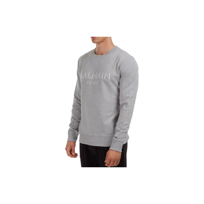 BALMAIN Sweatshirts Men Gray-4
