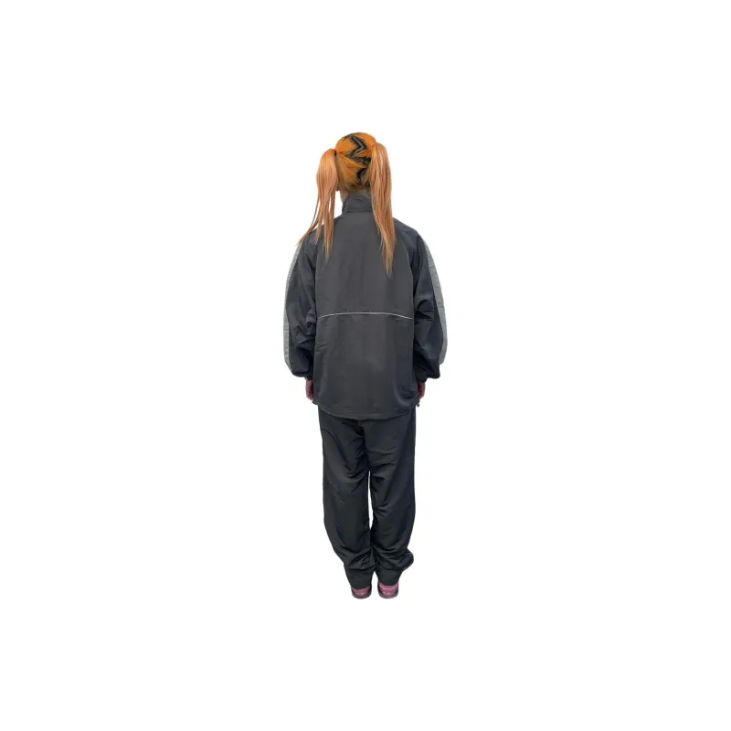 JOEGUSH My Cat Is Rockstar Nylon Track Jacket Jackets Coats Unisex Charcoal/Charcoal Gray-3