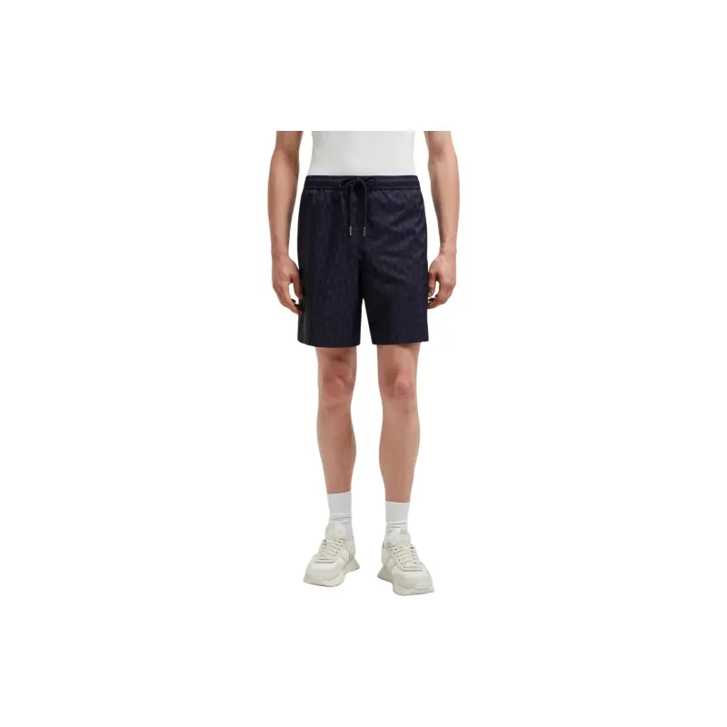 Moncler Monogram print Drawstring Swim Shorts-1
