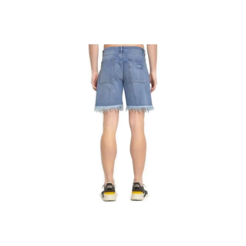 FENDI Denim Shorts Men Blue-2