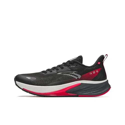 Anta Anti Slip Wear Resistant Low Top Casual Running Shoes Men's Black Red Gray