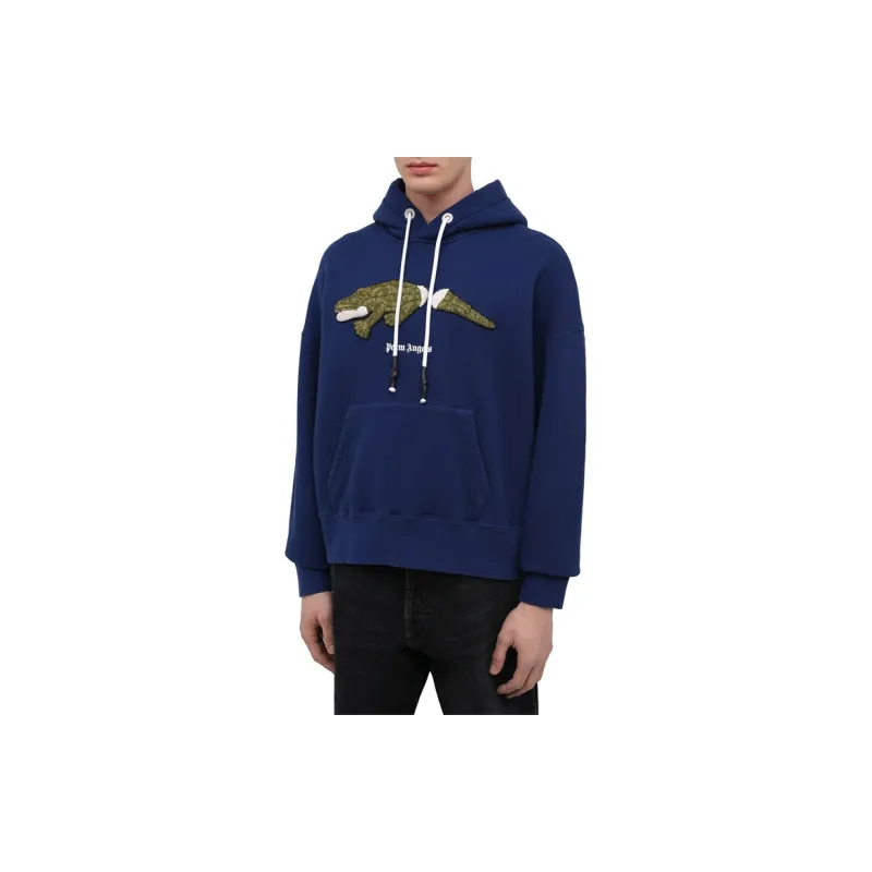PALM ANGELS Crocodile Hoodie-1