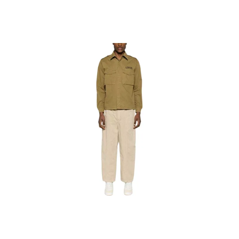 ASPESI Epaulettes-detailed Cotton Shirt-1