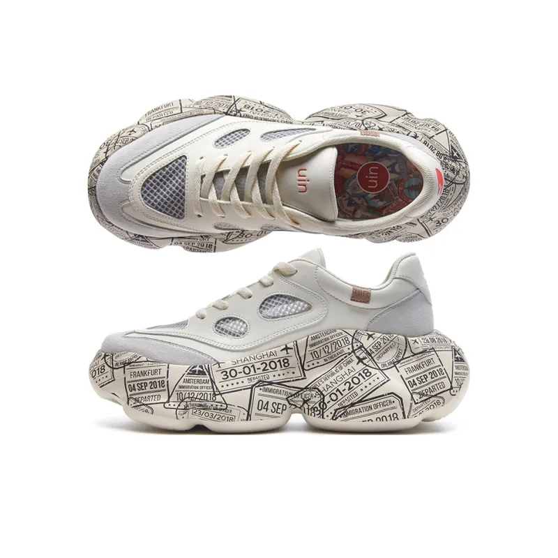 U.IN Zaluz Series Height Increasing Low Top Chunky Sneakers Women's-25