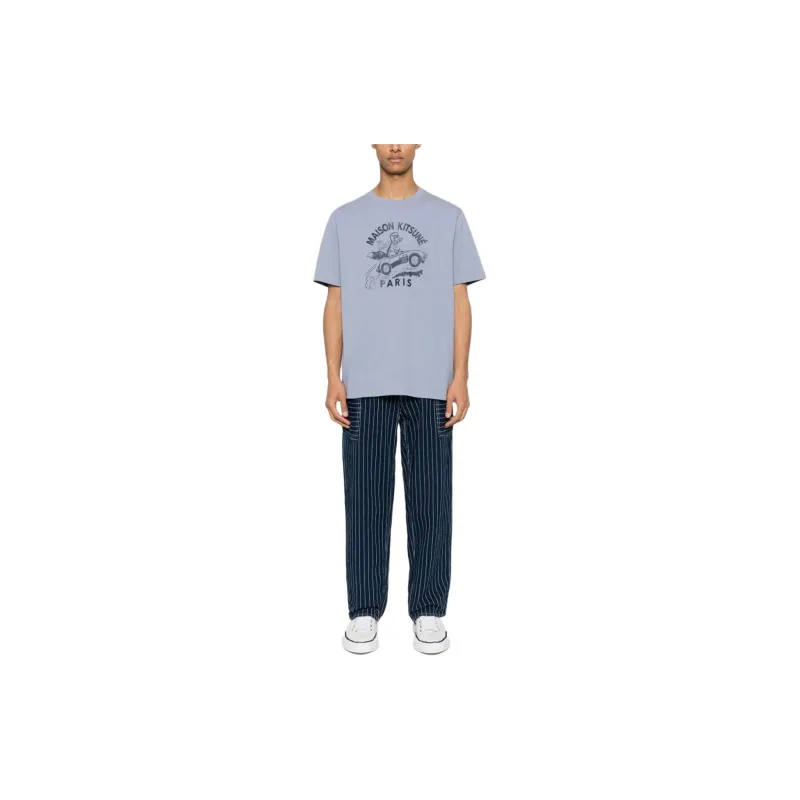 Maison Kitsune Racing Fox Cotton T shirt-3