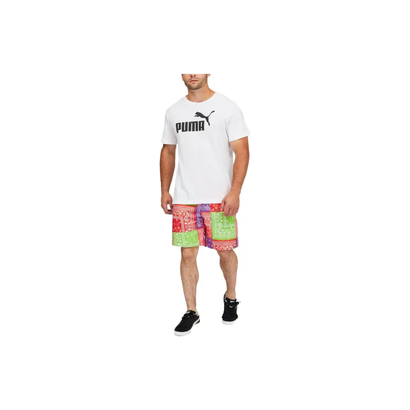 PUMA FIT Casual Shorts Unisex Red Green-2