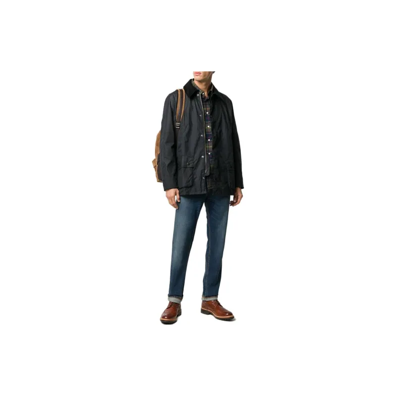 BARBOUR Ashby Waxed Button Up Jacket-1