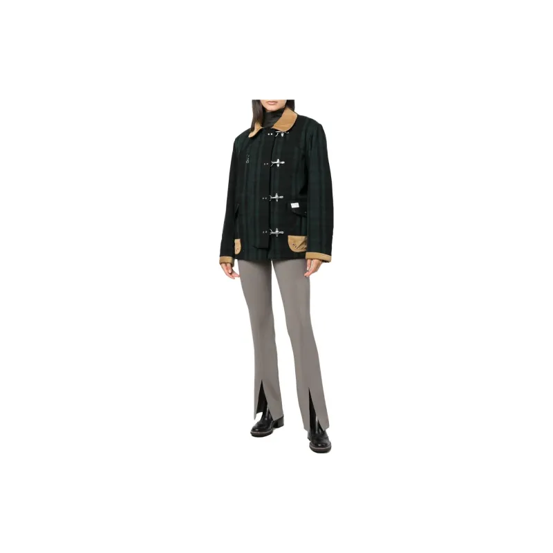 FAY Logo Patch Checked Jacket-3
