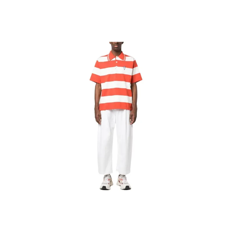 KENZO Logo Patch Striped Polo Shirt-1