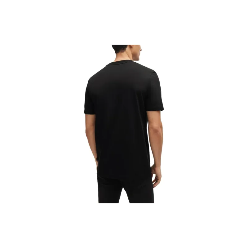 HUGO BOSS Oversized Fit Mercerised Cotton T Shirt T Shirt Men's Black-2