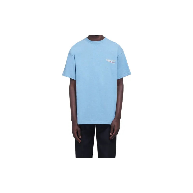 Balenciaga T Shirt Men's Carolina Blue-9