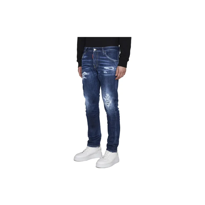 DSQUARED 2 Logo Patch Distressed Jeans-4