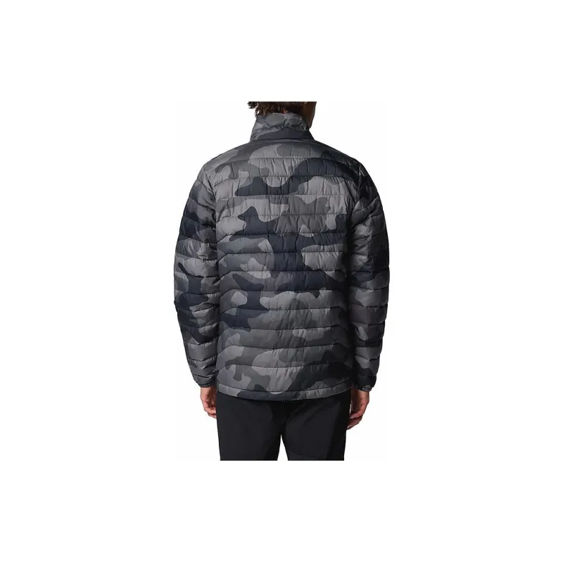 Columbia Omni-HeatPowder Lite 2 Mixed Micro Suede Noah Jacket Men's Black Camouflage-1