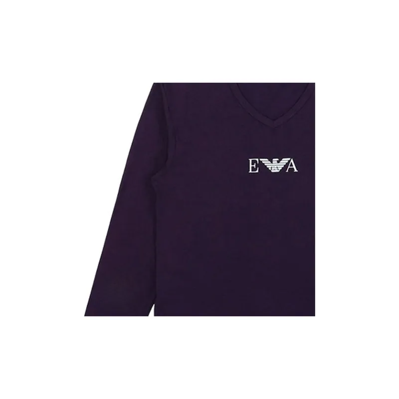 EMPORIO ARMANI T Shirts Men Purple-2