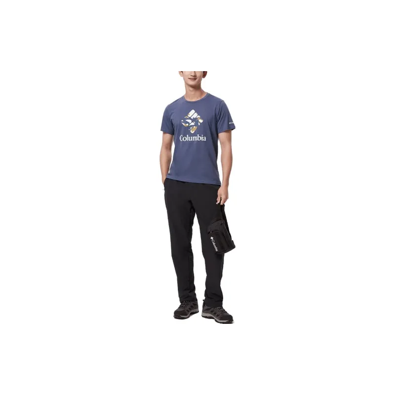 Columbia T Shirts Men Light Blue-2