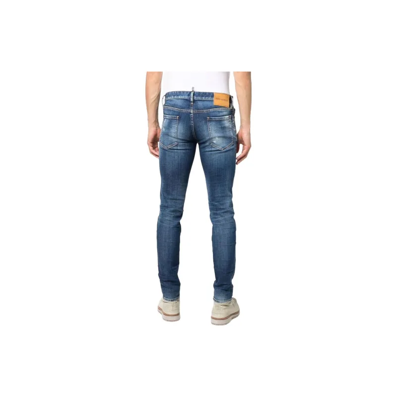 DSQUARED 2 Logo Patch Distressed Skinny Jeans-2