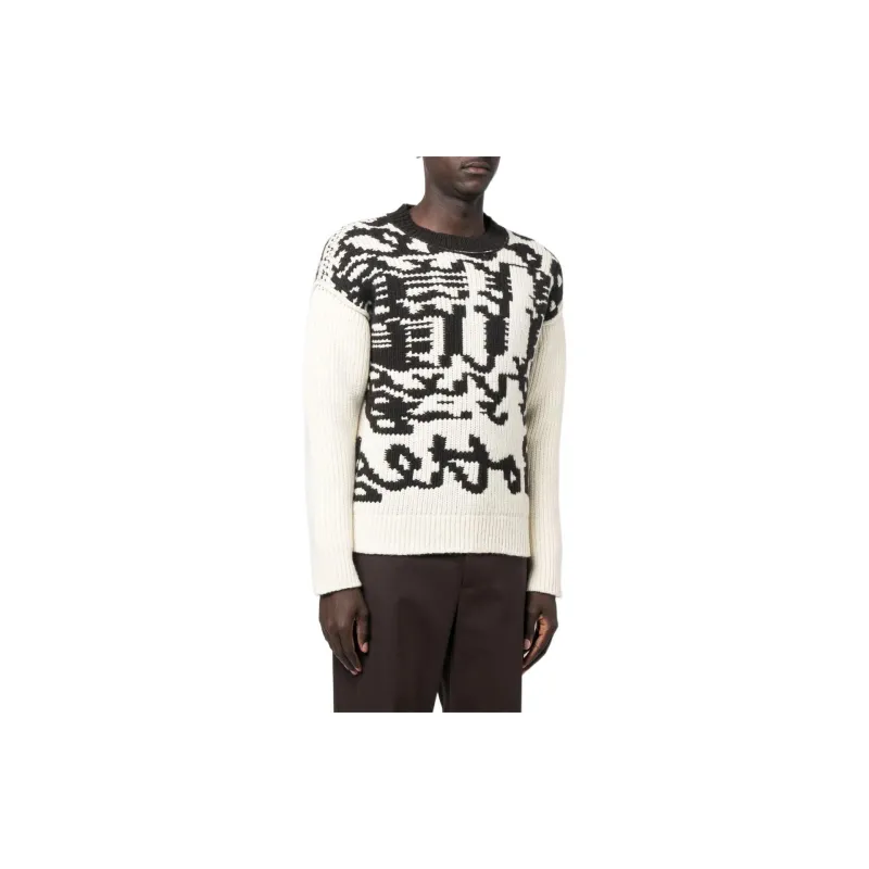 Bottega Veneta Abstract Printed Crewneck Jumper-3