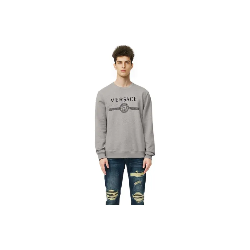 VERSACE Sweatshirts Men Gray-5