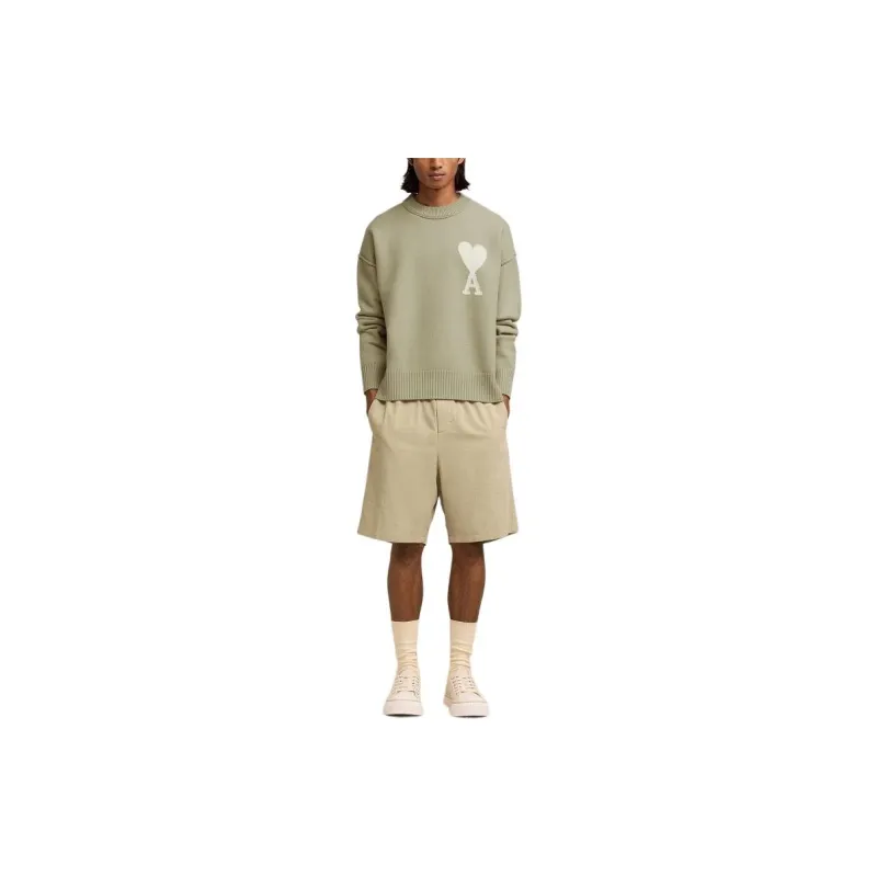 AMIPARIS Paris Ami De Coeur Logo Detailed Crewneck Jumper-1