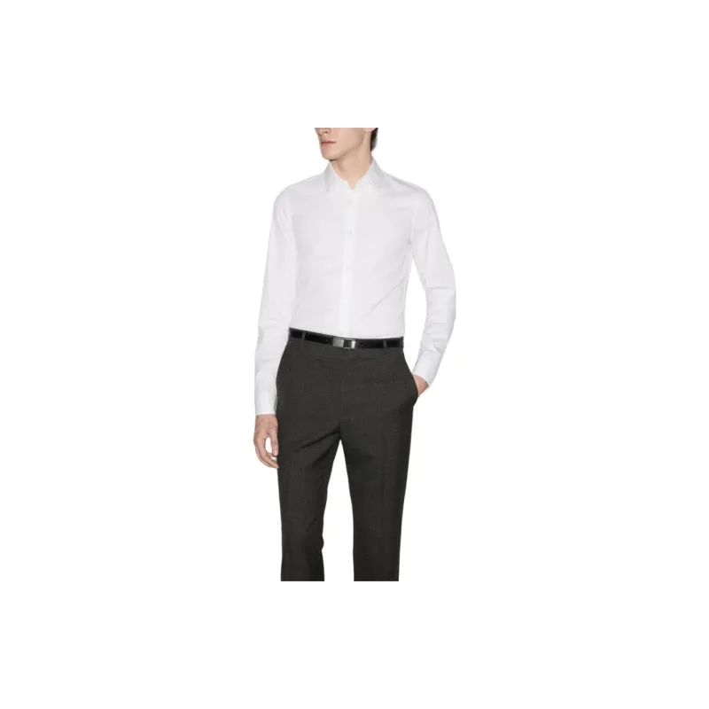 GUCCI Long Sleeved Stretch Poplin Shirt-4