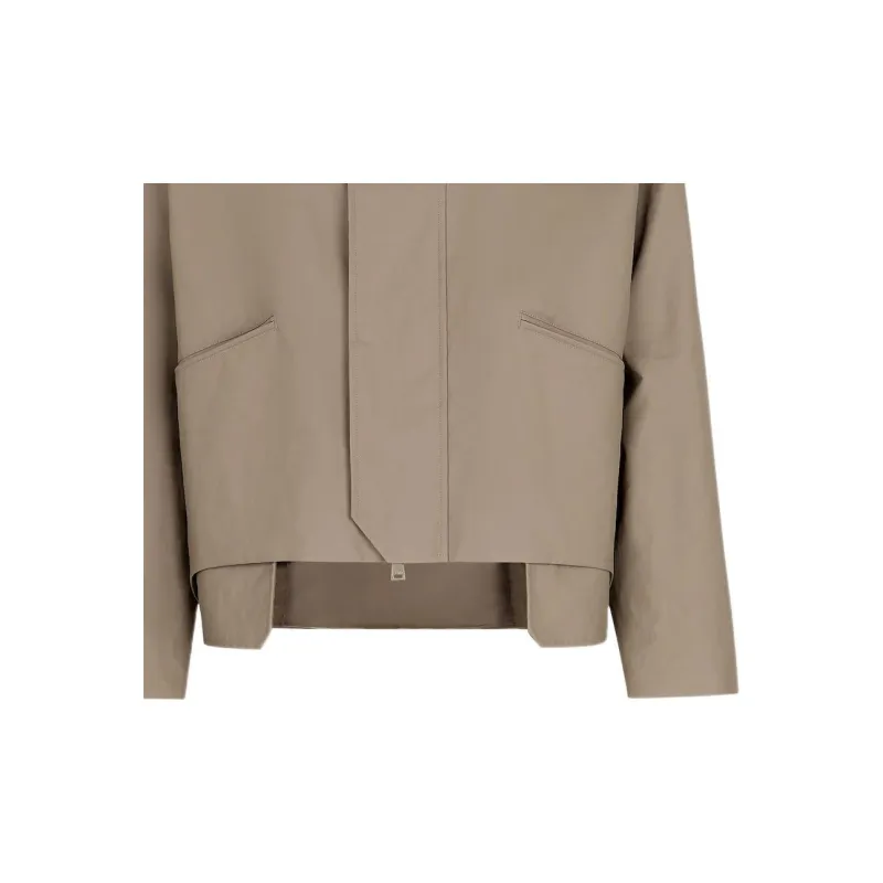FENDI Asymmetric Hem Cropped Jacket-5
