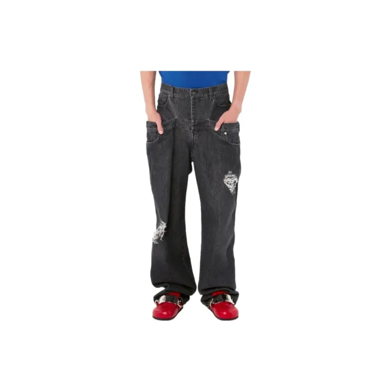 JW Anderson Jeans Unisex Dark Gray-1
