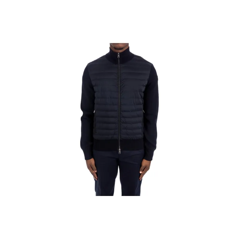 Moncler Logo Patch Knit Padded Cardigan-3