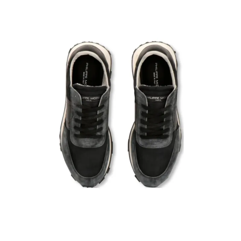 PHILIPPE MODEL Low Top Casual Shoes Men's Gray Black-4