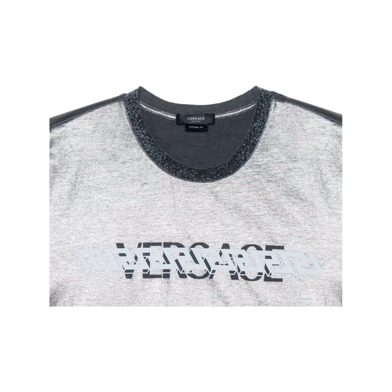 VERSACE T Shirts Men Silver-5