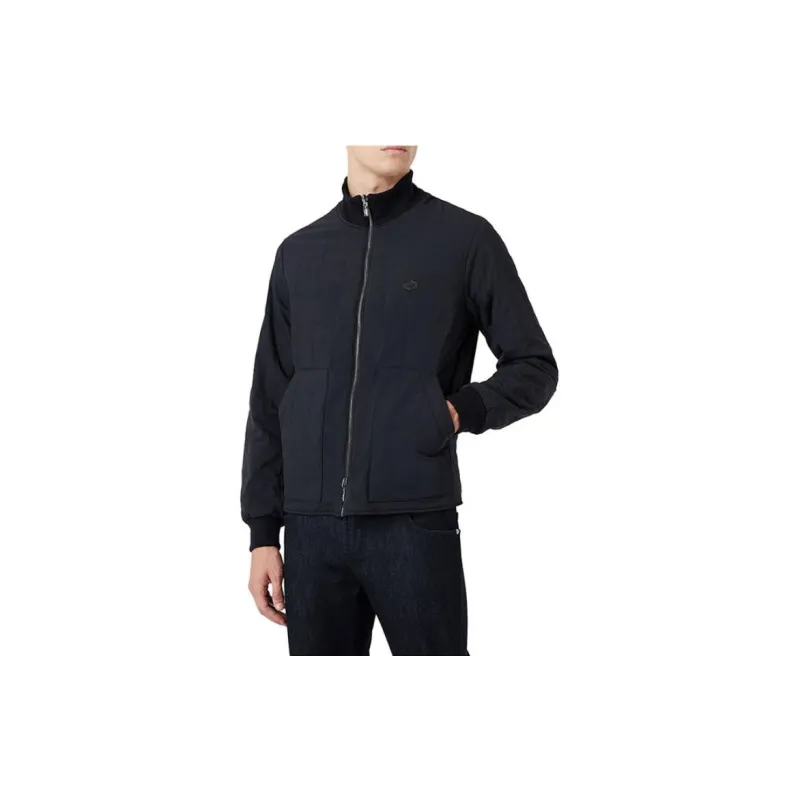 EMPORIO ARMANI Quilted Nylon And Knit Reversible Blouson With Logo Patch-1