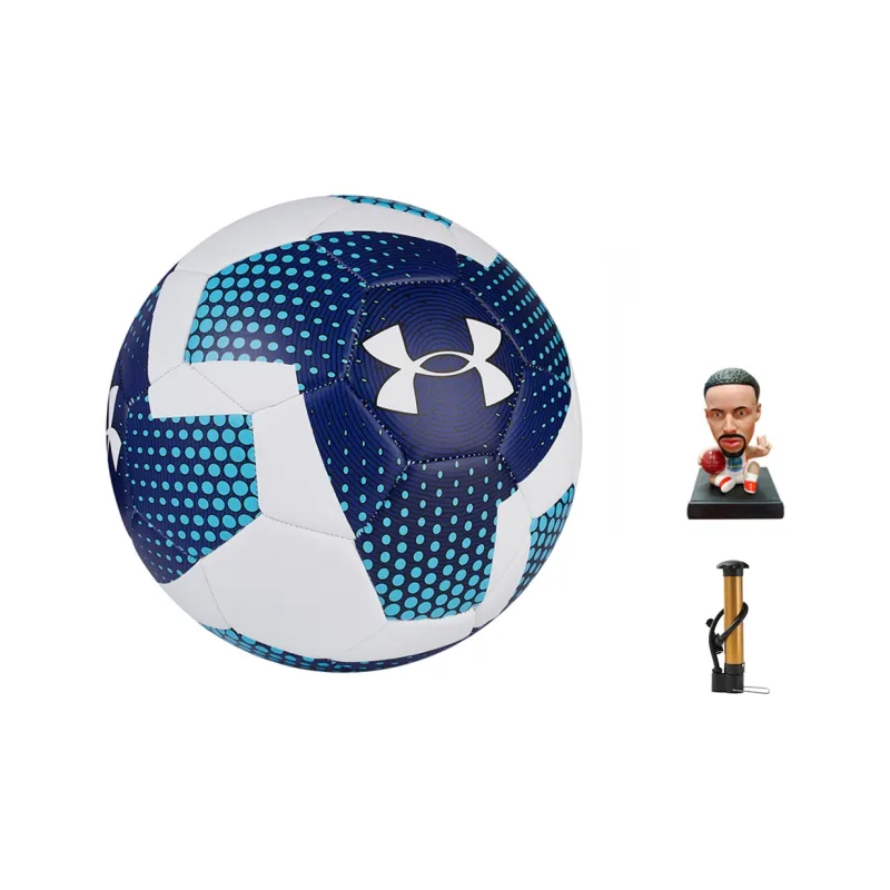 Under Armour Size 5 Soccer TPU Machine Stitched Soccer Ball Unisex Blue, White, Multicolor-2