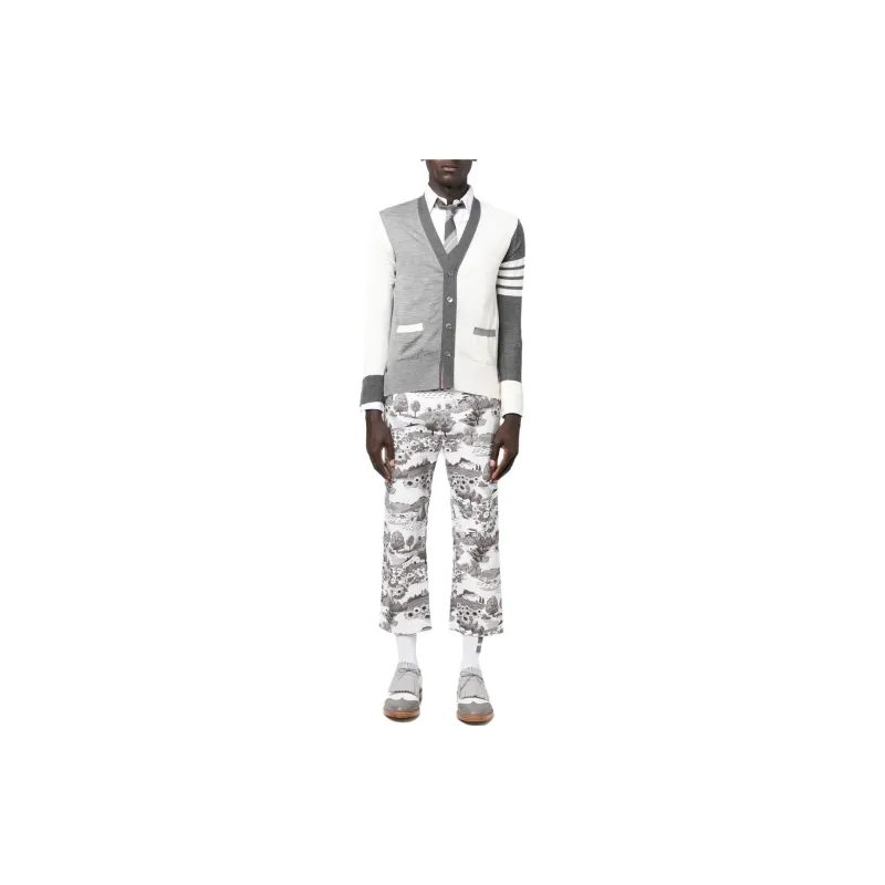 THOM BROWNE Colour Block Buttoned Cardigan-2