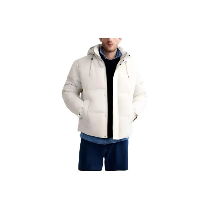 ZARA Puffer Jackets Men Sand-1
