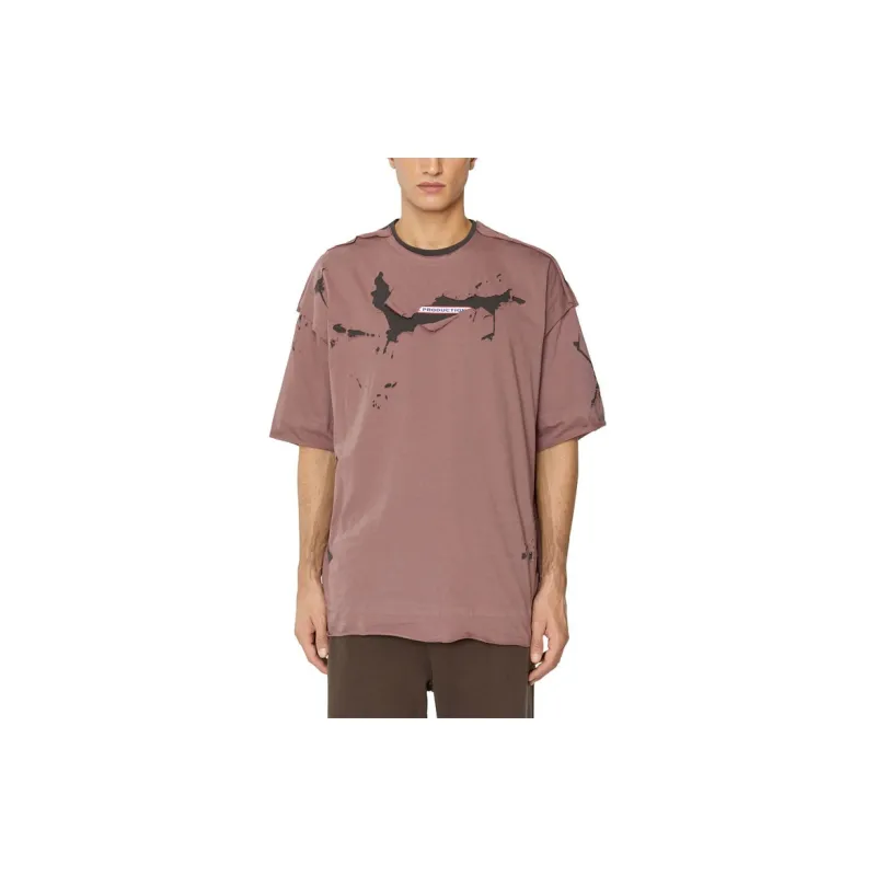 DIESEL T-Shirts Men Purple-2