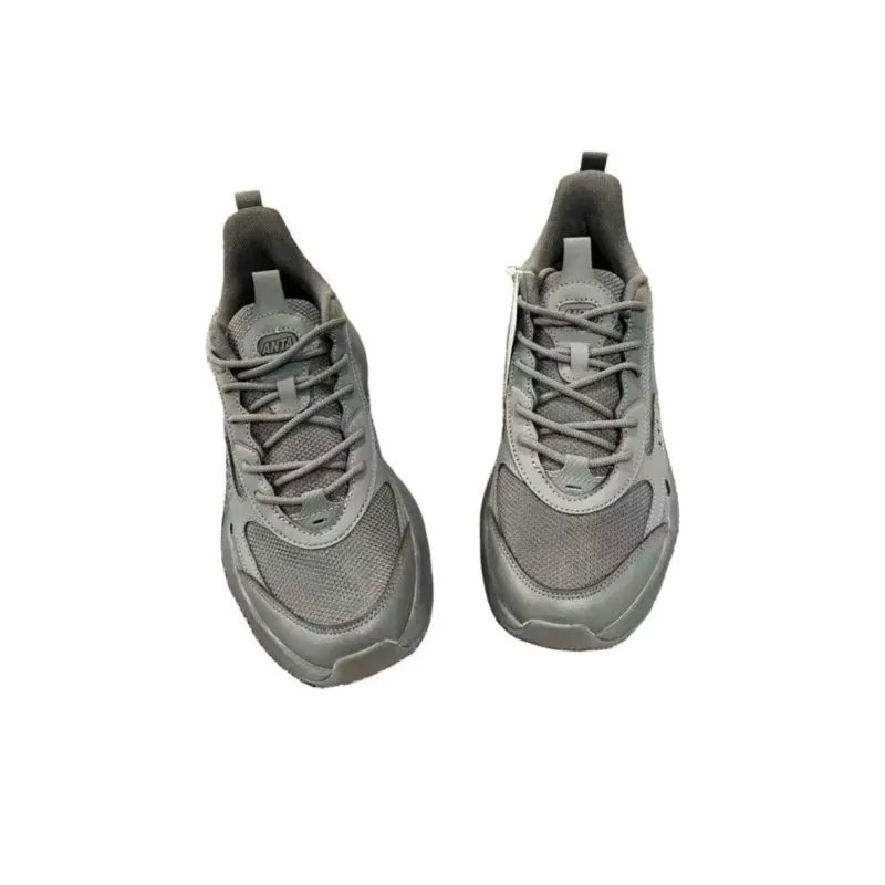Anta Anti Slip Wear Resistant Low Top Running Shoes Men's Gray-4