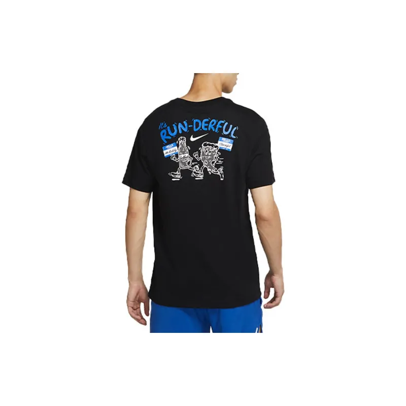 Nike Drop Shoulder Sleeve T-Shirt Men's Black-4