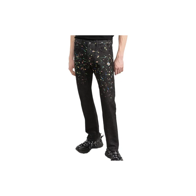Marcelo Burlon County Of Milan Paint splatter Straight leg Jeans-3