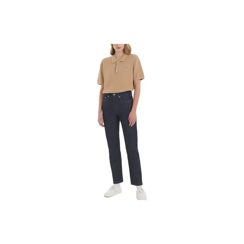 Maison Kitsune Polo Shirts Unisex Yellow-5