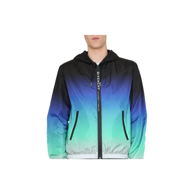 Givenchy Address Webbing Windbreaker In Faded Nylon-3