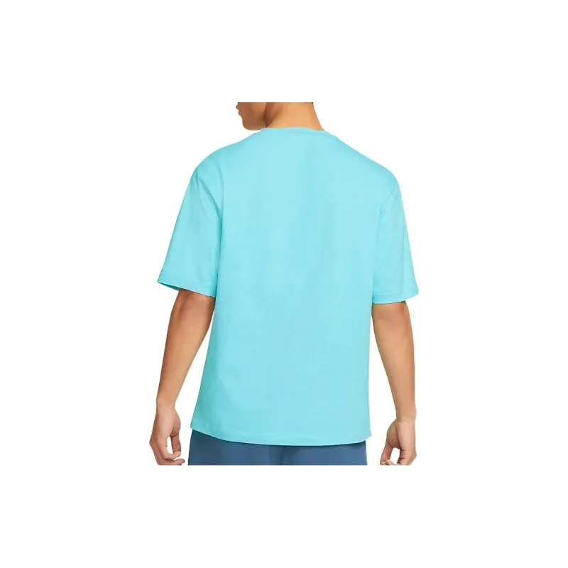 Jordan Drop Shoulder Sleeve T-Shirt Men's Pink Blue-4