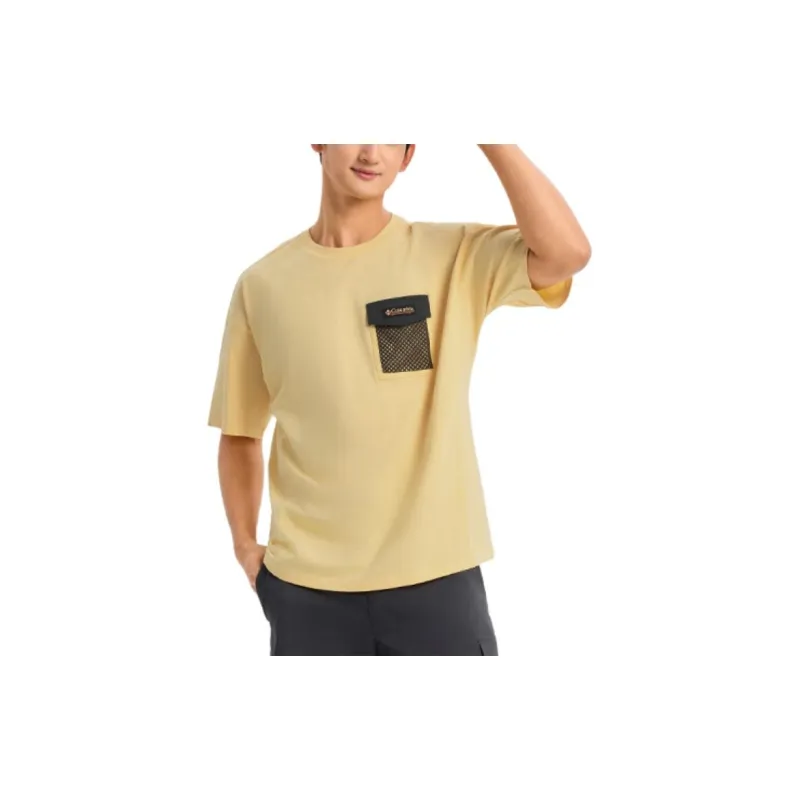 Columbia T-Shirts Men Yellow-4