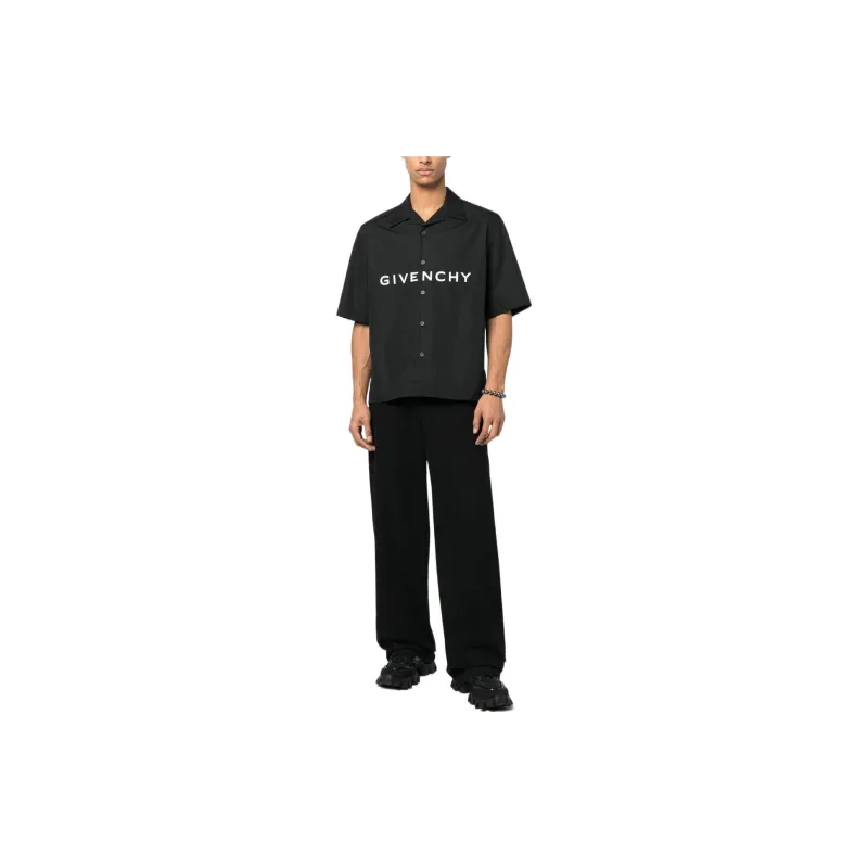 Givenchy Short Sleeve Collar Boxy Fit Shirt-2