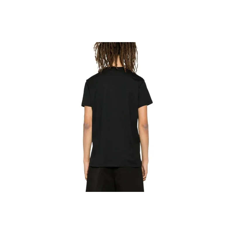 BALMAIN Flocked Logo Crewneck T Shirt-3