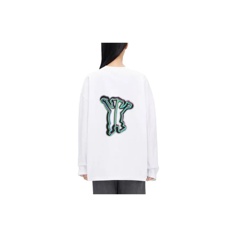 WE11DONE Colorful Teddy Print Long Sleeve T Shirt-2