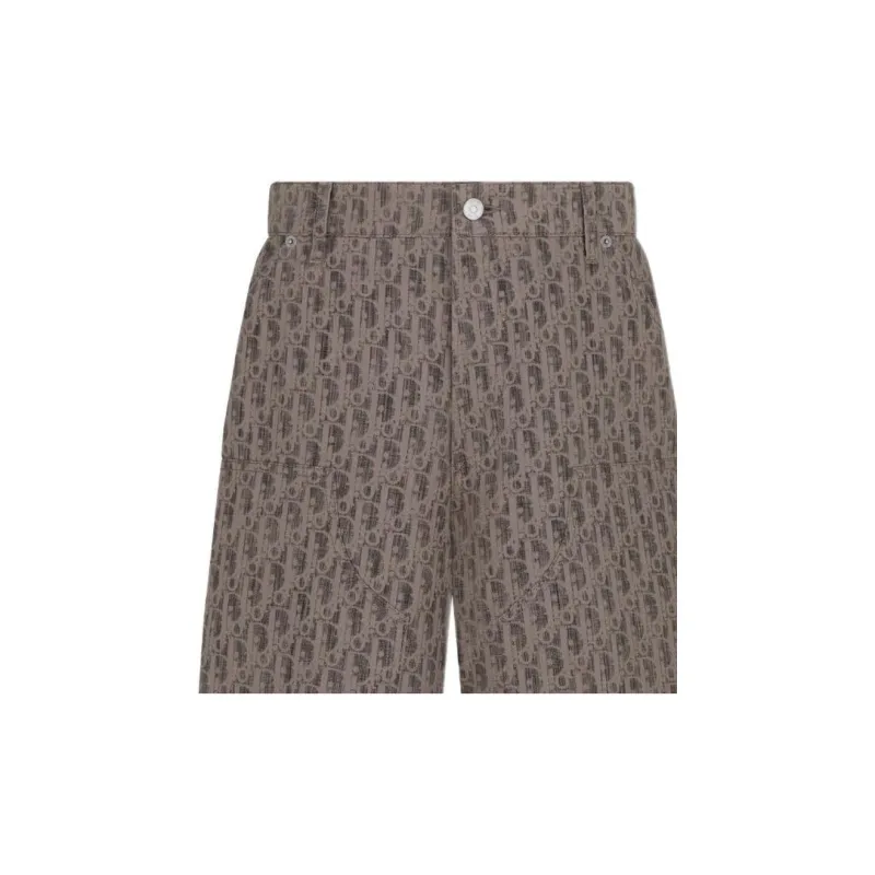 DIOR Dior Quarterly New Products SS22 Denim Shorts Men's Brown-3