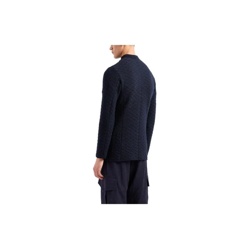 GIORGIO ARMANI Single breasted Knit Virgin wool Jacket-2