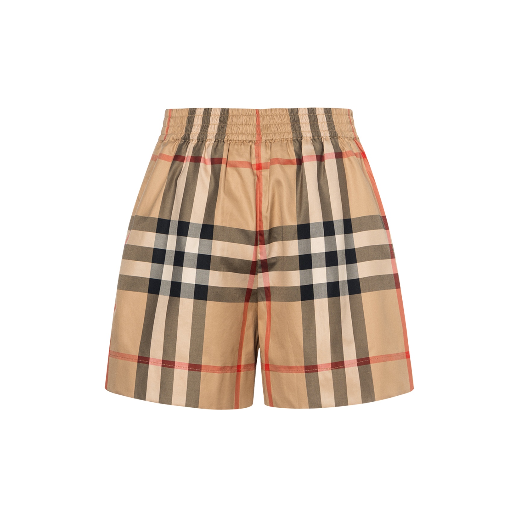 キッズ用ボトムス Burberry SS24 Short check (8079729 PASTELPEACH) Checked cotton shorts in green - Burberry Kids | Mytheresa