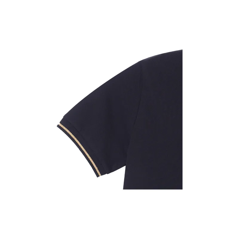 VERSACE JEANS COUTURE SS23 Men Letter Logo Printed Striped Trim Short-Sleeve Polo Shirt Black-5