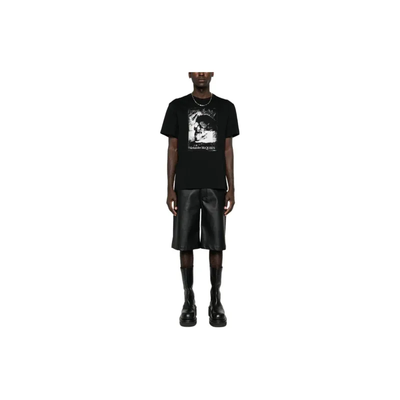 Alexander McQueen Skull Printed Crewneck T Shirt-1