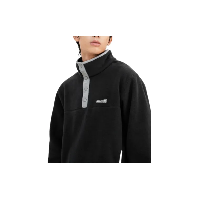Skechers Sports Alliance Series Velvet feel Coat Unisex Carbon Black-1